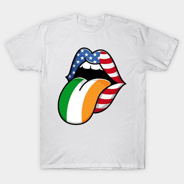 Tongue Irish Pride Irish American Irish Roots T-Shirt by RW